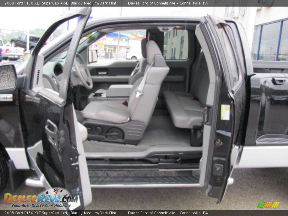 2008 Ford F150 XLT SuperCab 4x4 Black / Medium/Dark Flint Photo #9