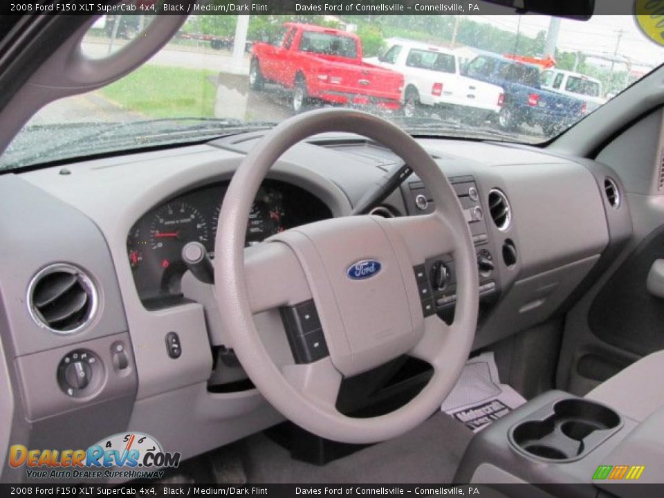 2008 Ford F150 XLT SuperCab 4x4 Black / Medium/Dark Flint Photo #11