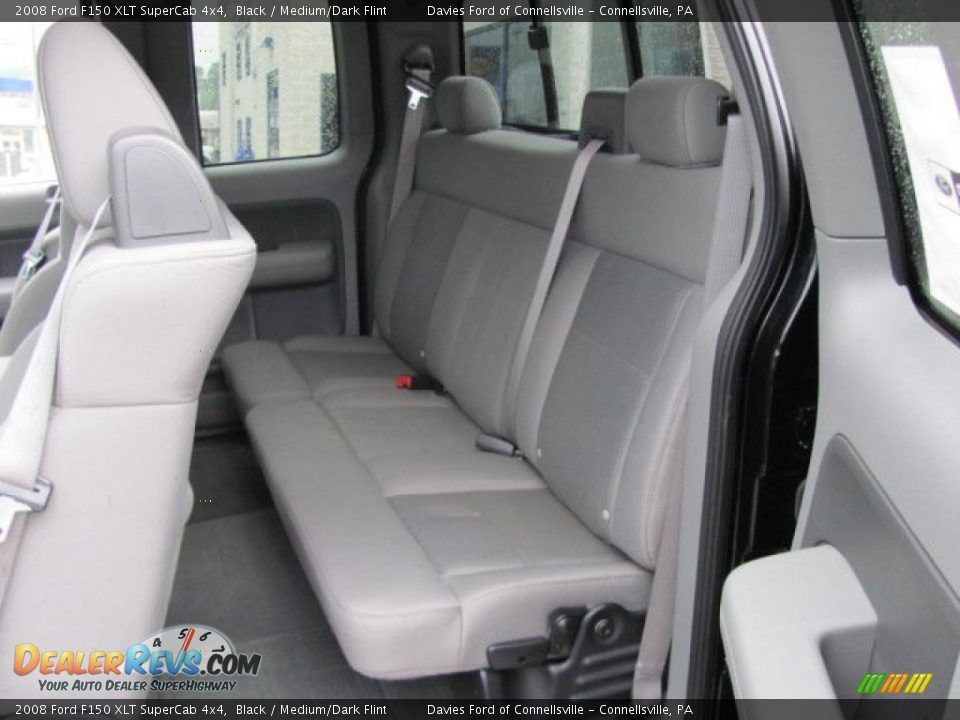 2008 Ford F150 XLT SuperCab 4x4 Black / Medium/Dark Flint Photo #13