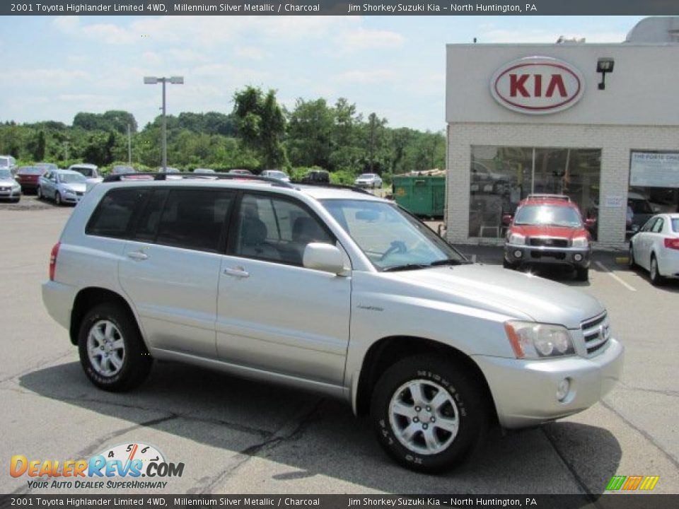 2001 Toyota Highlander Limited 4WD Millennium Silver Metallic / Charcoal Photo #1