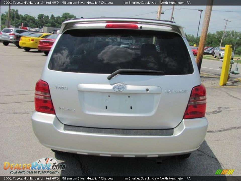 2001 Toyota Highlander Limited 4WD Millennium Silver Metallic / Charcoal Photo #4