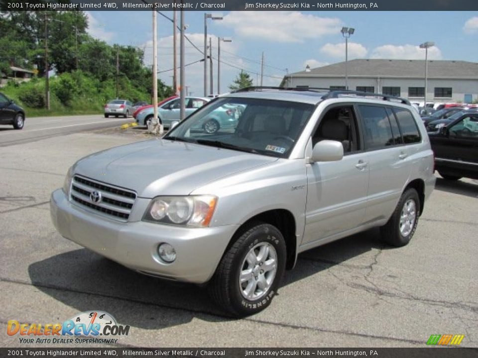 2001 Toyota Highlander Limited 4WD Millennium Silver Metallic / Charcoal Photo #6