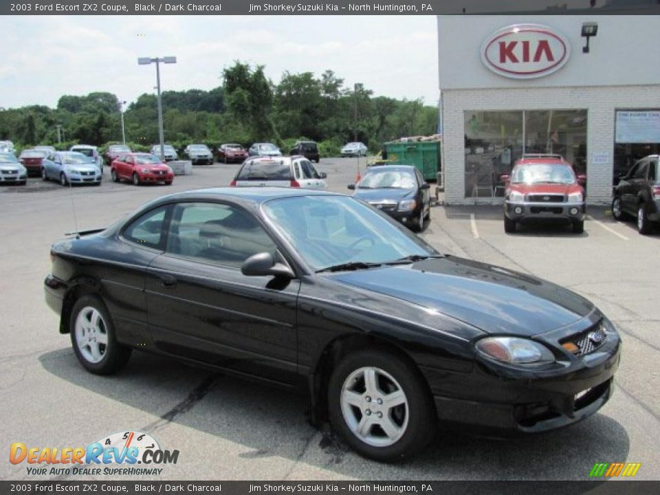 2003 Ford Escort ZX2 Coupe Black / Dark Charcoal Photo #1