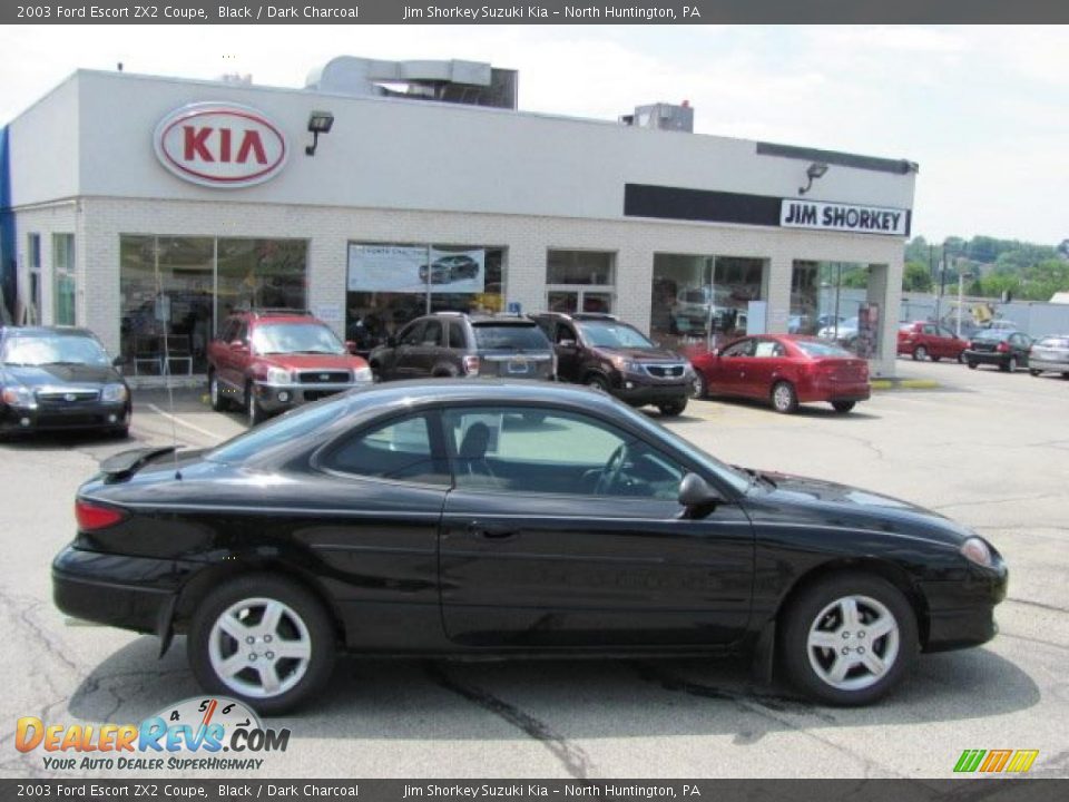 2003 Ford Escort ZX2 Coupe Black / Dark Charcoal Photo #2