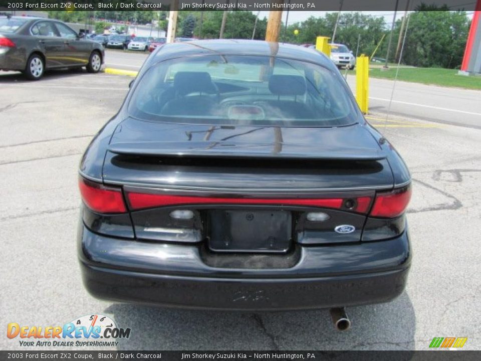 2003 Ford Escort ZX2 Coupe Black / Dark Charcoal Photo #4