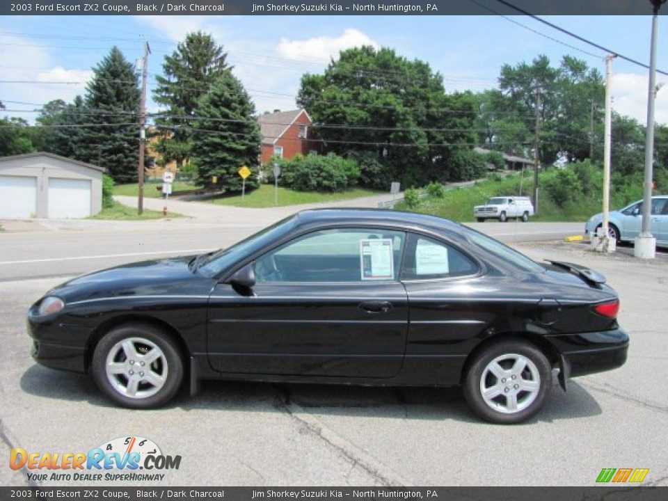 2003 Ford Escort ZX2 Coupe Black / Dark Charcoal Photo #5