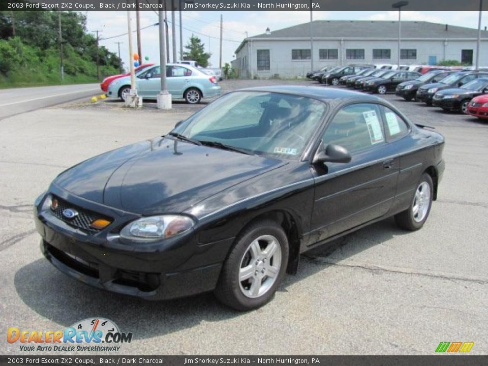 2003 Ford Escort ZX2 Coupe Black / Dark Charcoal Photo #6