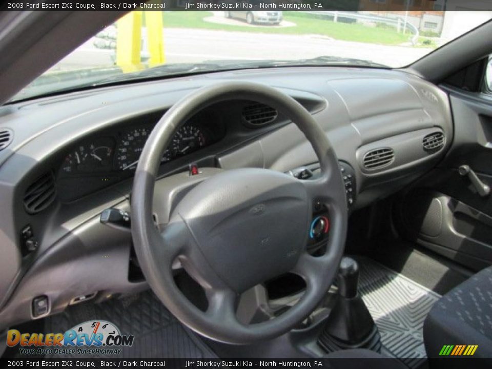 2003 Ford Escort ZX2 Coupe Black / Dark Charcoal Photo #7