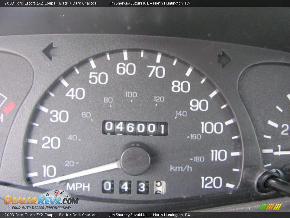 2003 Ford Escort ZX2 Coupe Black / Dark Charcoal Photo #15