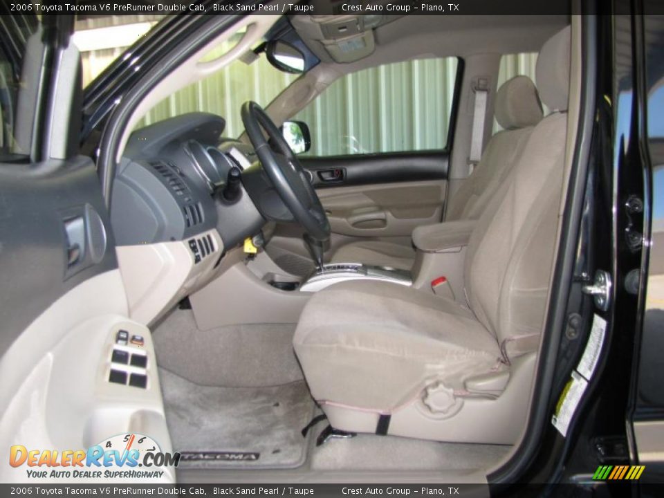 2006 Toyota Tacoma V6 PreRunner Double Cab Black Sand Pearl / Taupe Photo #9