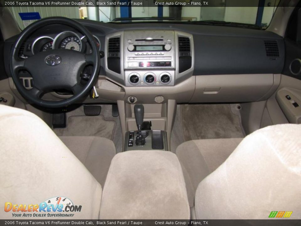 2006 Toyota Tacoma V6 PreRunner Double Cab Black Sand Pearl / Taupe Photo #14