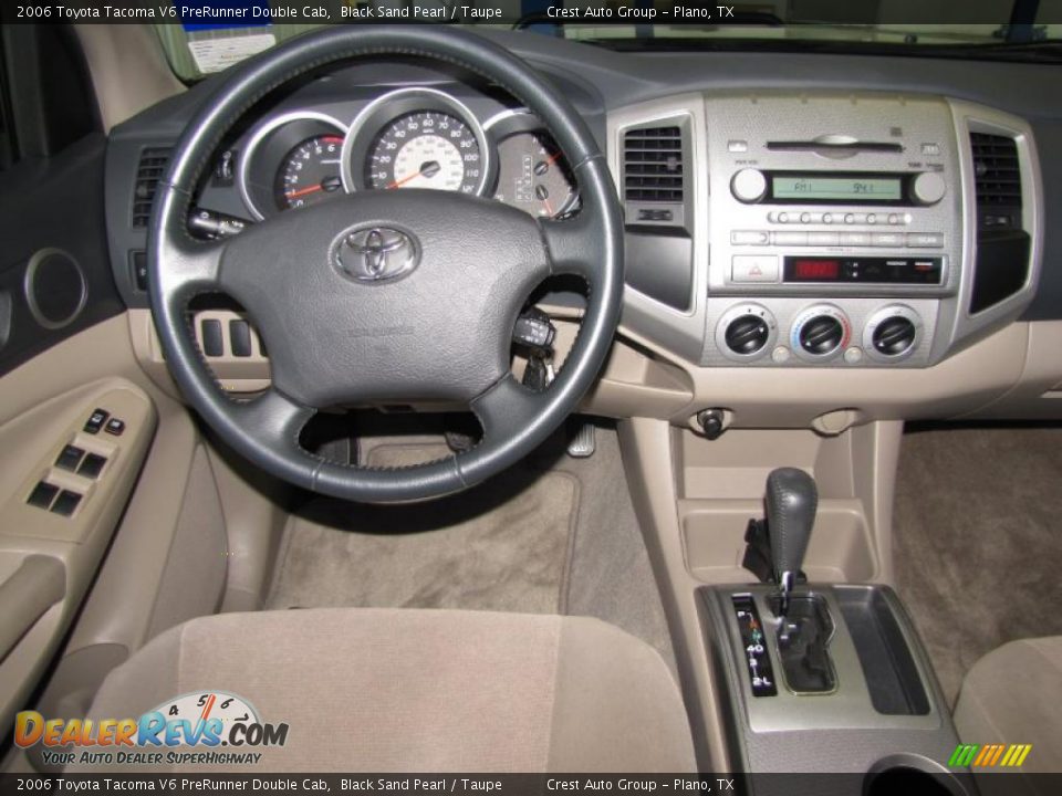 2006 Toyota Tacoma V6 PreRunner Double Cab Black Sand Pearl / Taupe Photo #15