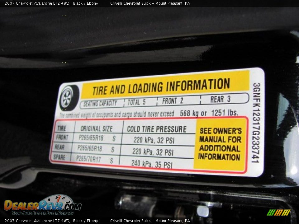 2007 Chevrolet Avalanche LTZ 4WD Black / Ebony Photo #30