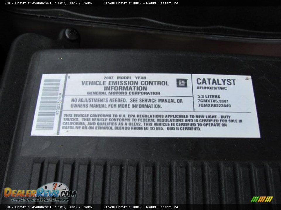 2007 Chevrolet Avalanche LTZ 4WD Black / Ebony Photo #31