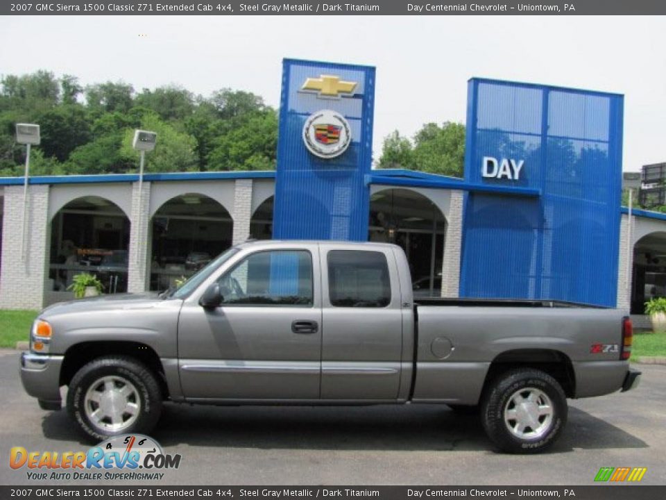 2007 GMC Sierra 1500 Classic Z71 Extended Cab 4x4 Steel Gray Metallic / Dark Titanium Photo #2