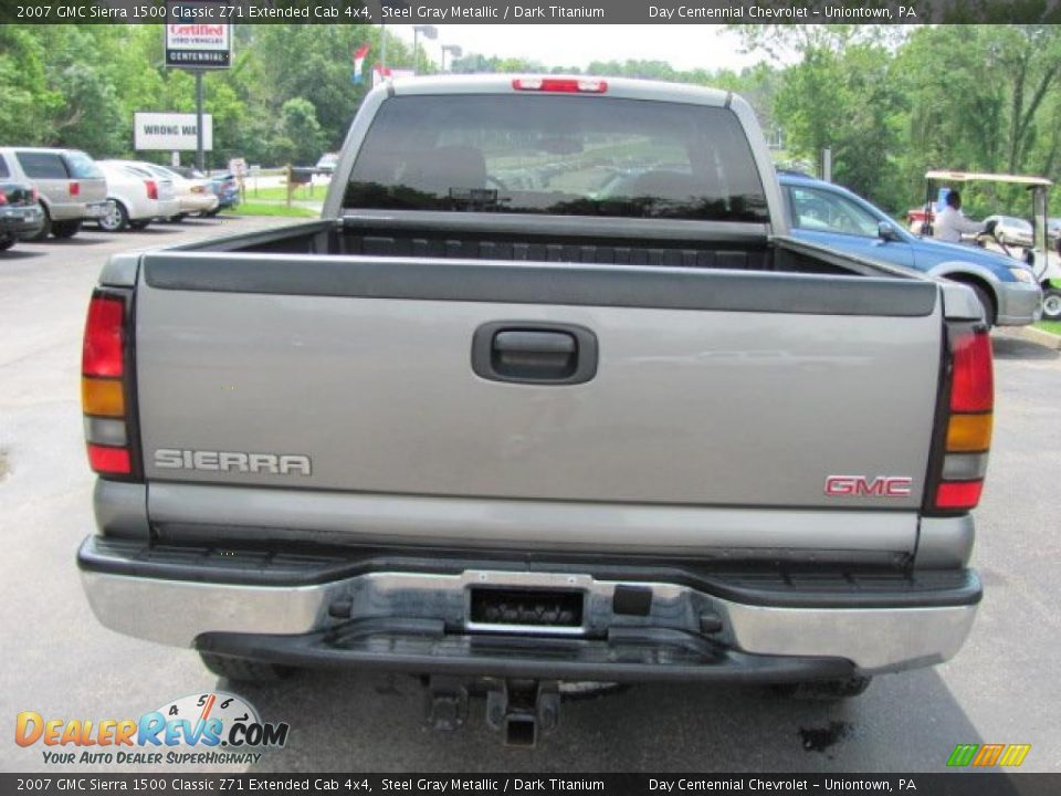 2007 GMC Sierra 1500 Classic Z71 Extended Cab 4x4 Steel Gray Metallic / Dark Titanium Photo #4