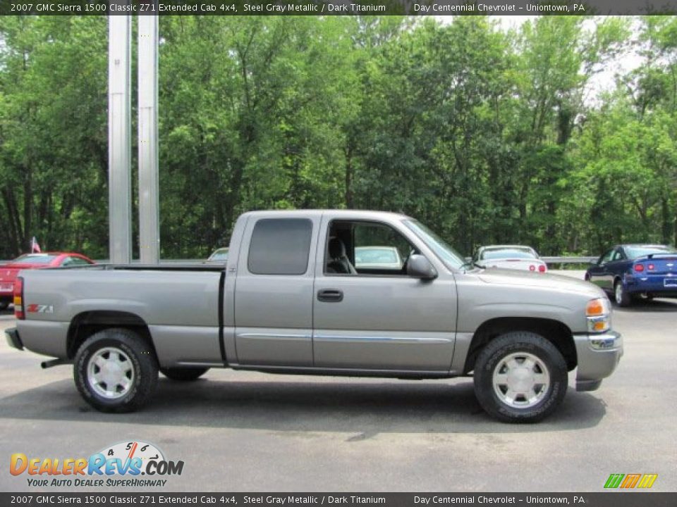 2007 GMC Sierra 1500 Classic Z71 Extended Cab 4x4 Steel Gray Metallic / Dark Titanium Photo #6