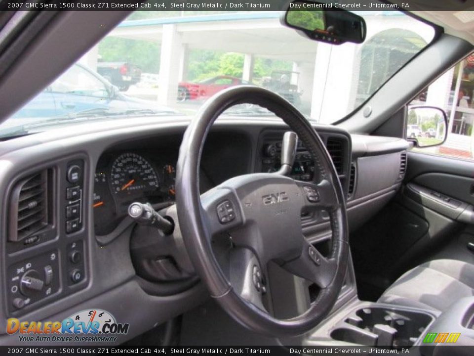 2007 GMC Sierra 1500 Classic Z71 Extended Cab 4x4 Steel Gray Metallic / Dark Titanium Photo #11