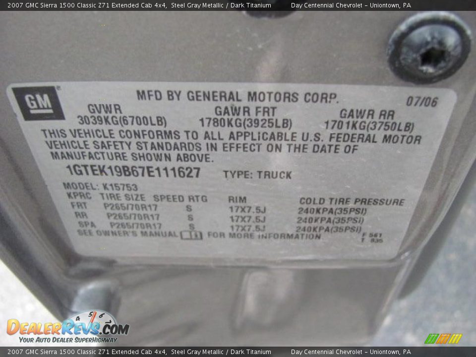 2007 GMC Sierra 1500 Classic Z71 Extended Cab 4x4 Steel Gray Metallic / Dark Titanium Photo #14
