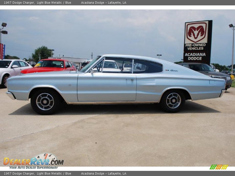 1967 Dodge Charger Light Blue Metallic / Blue Photo #2