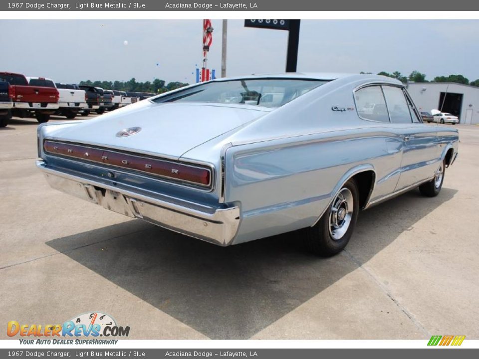 1967 Dodge Charger Light Blue Metallic / Blue Photo #5