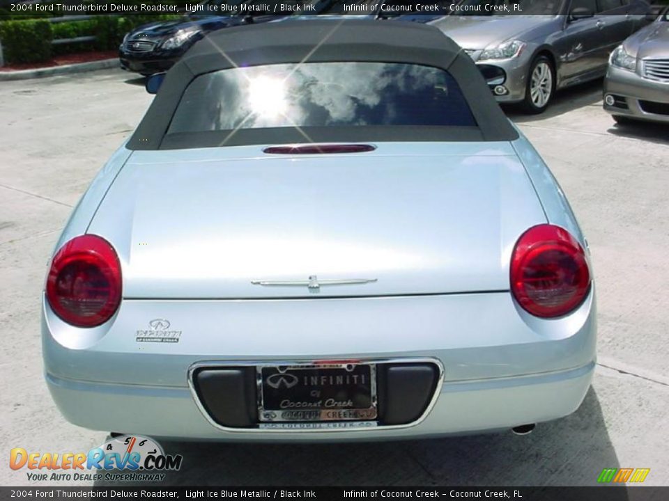 2004 Ford Thunderbird Deluxe Roadster Light Ice Blue Metallic / Black Ink Photo #7