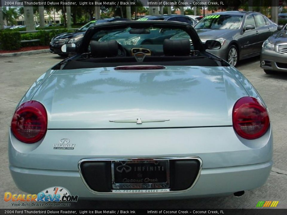 2004 Ford Thunderbird Deluxe Roadster Light Ice Blue Metallic / Black Ink Photo #8