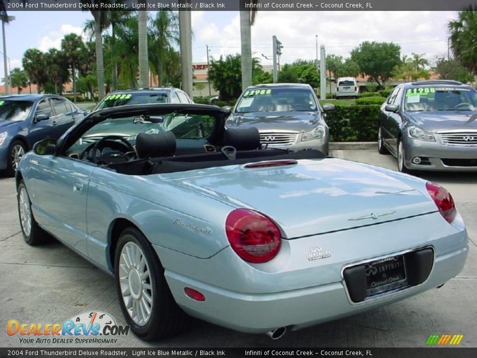 2004 Ford Thunderbird Deluxe Roadster Light Ice Blue Metallic / Black Ink Photo #9