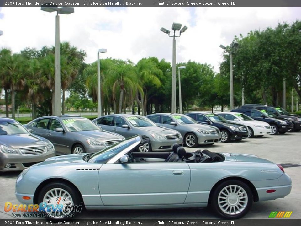 2004 Ford Thunderbird Deluxe Roadster Light Ice Blue Metallic / Black Ink Photo #10