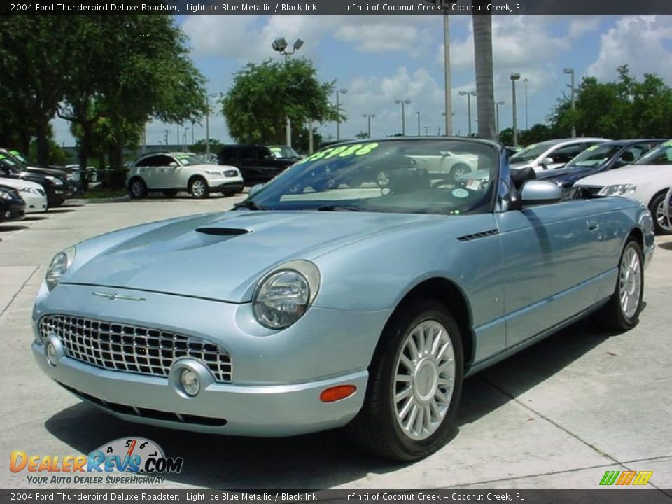 2004 Ford Thunderbird Deluxe Roadster Light Ice Blue Metallic / Black Ink Photo #14
