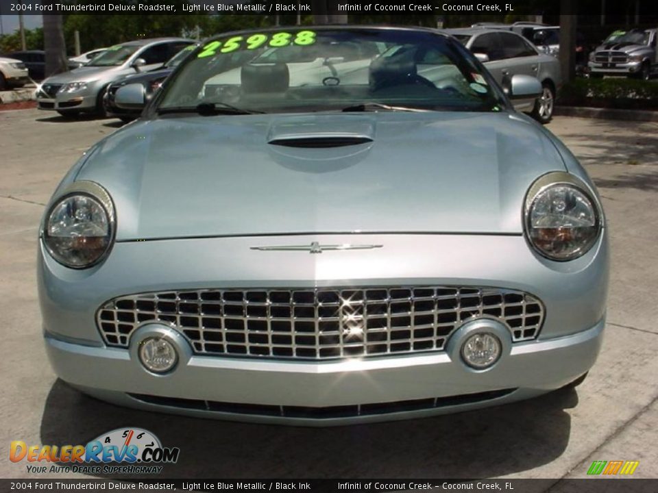 2004 Ford Thunderbird Deluxe Roadster Light Ice Blue Metallic / Black Ink Photo #16