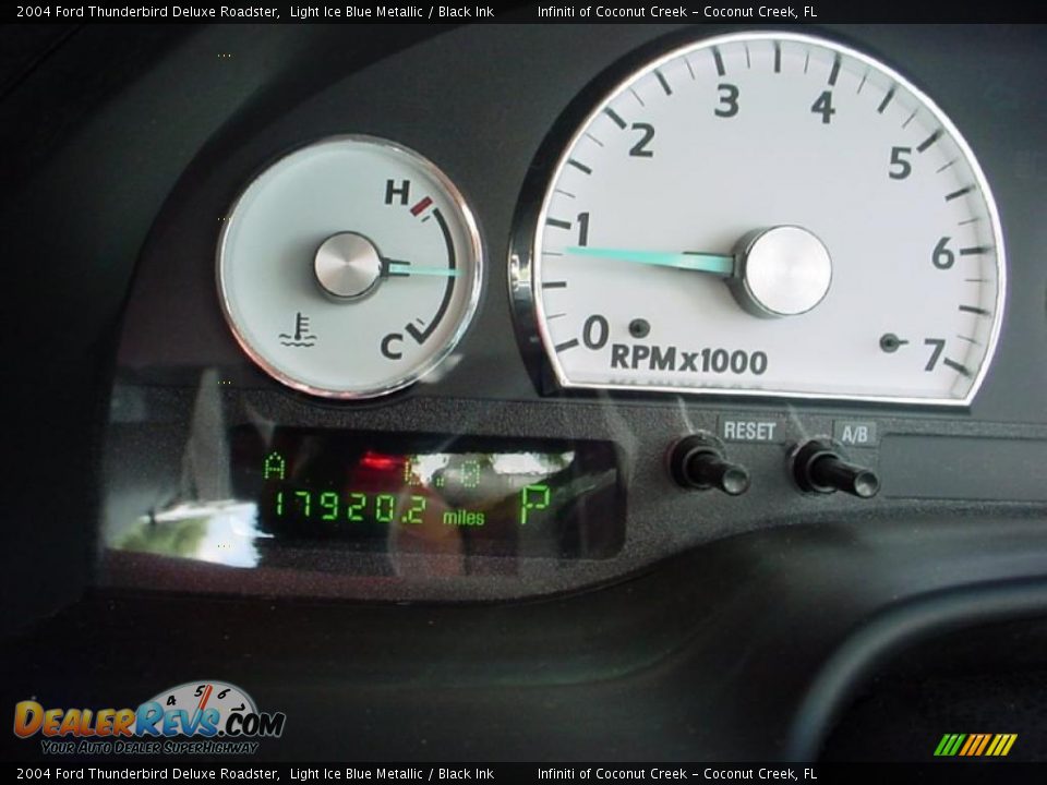 2004 Ford Thunderbird Deluxe Roadster Light Ice Blue Metallic / Black Ink Photo #29