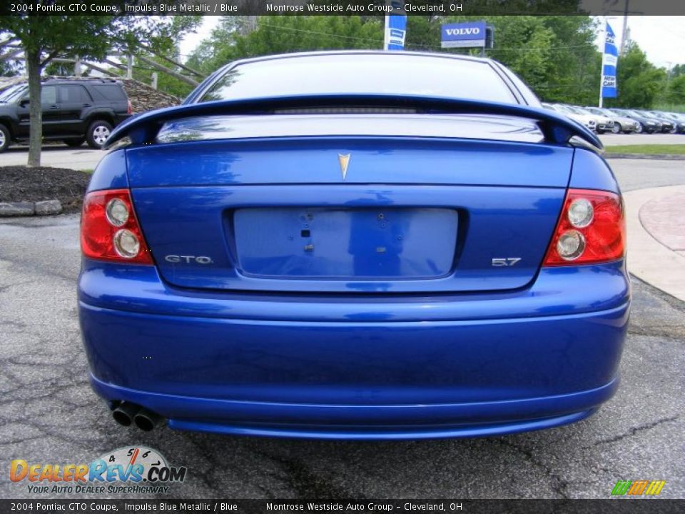 2004 Pontiac GTO Coupe Impulse Blue Metallic / Blue Photo #4