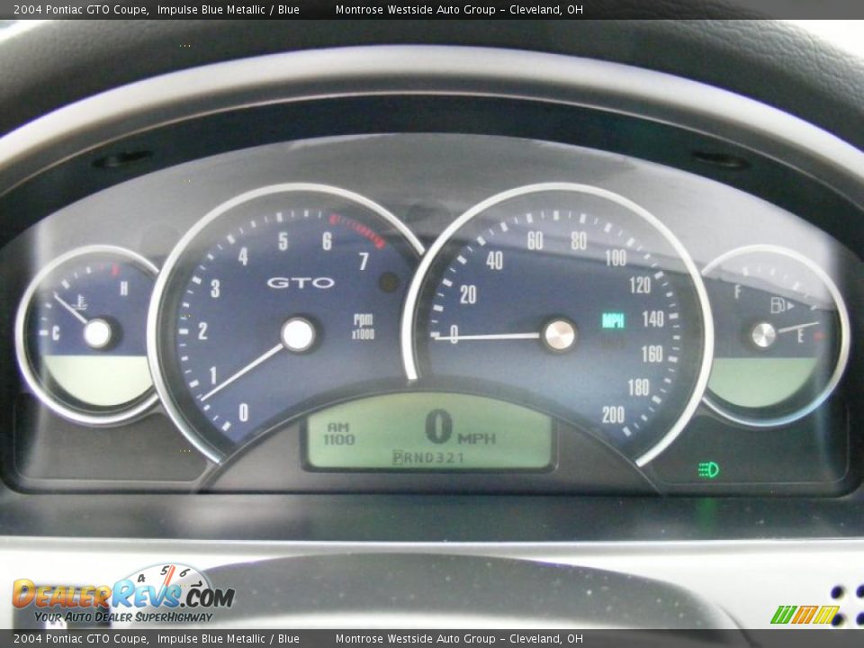 2004 Pontiac GTO Coupe Impulse Blue Metallic / Blue Photo #17