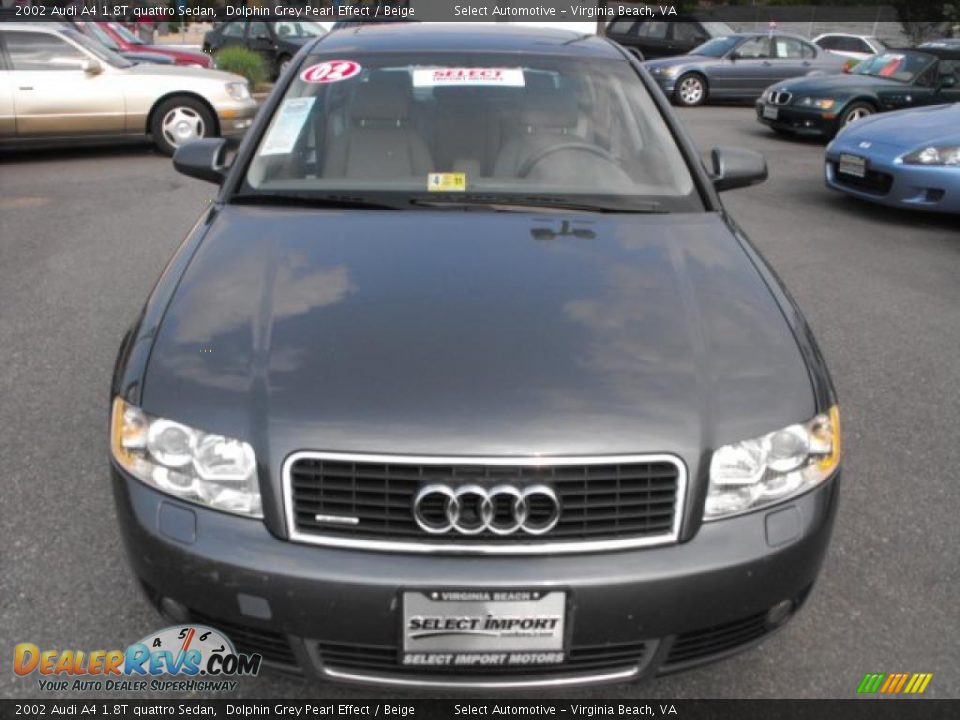 2002 Audi A4 1.8T quattro Sedan Dolphin Grey Pearl Effect / Beige Photo #2