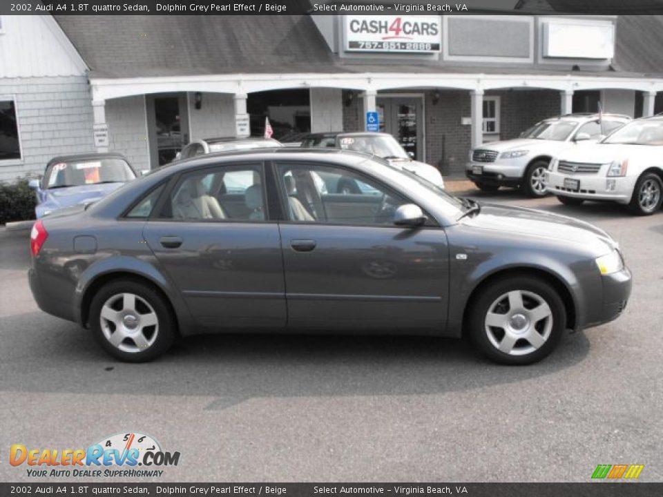 2002 Audi A4 1.8T quattro Sedan Dolphin Grey Pearl Effect / Beige Photo #5