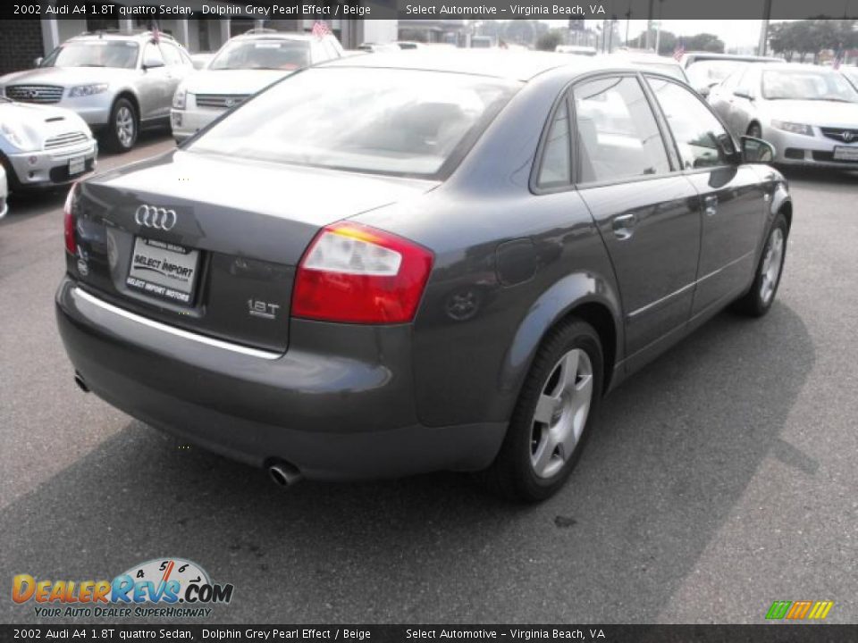 2002 Audi A4 1.8T quattro Sedan Dolphin Grey Pearl Effect / Beige Photo #6