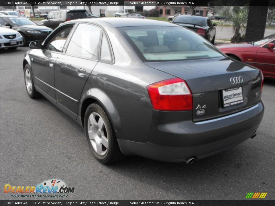 2002 Audi A4 1.8T quattro Sedan Dolphin Grey Pearl Effect / Beige Photo #8