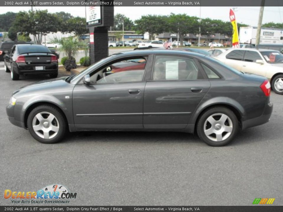 2002 Audi A4 1.8T quattro Sedan Dolphin Grey Pearl Effect / Beige Photo #9