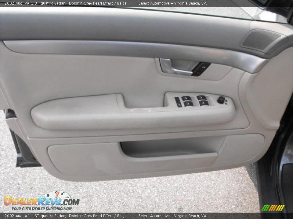 2002 Audi A4 1.8T quattro Sedan Dolphin Grey Pearl Effect / Beige Photo #11