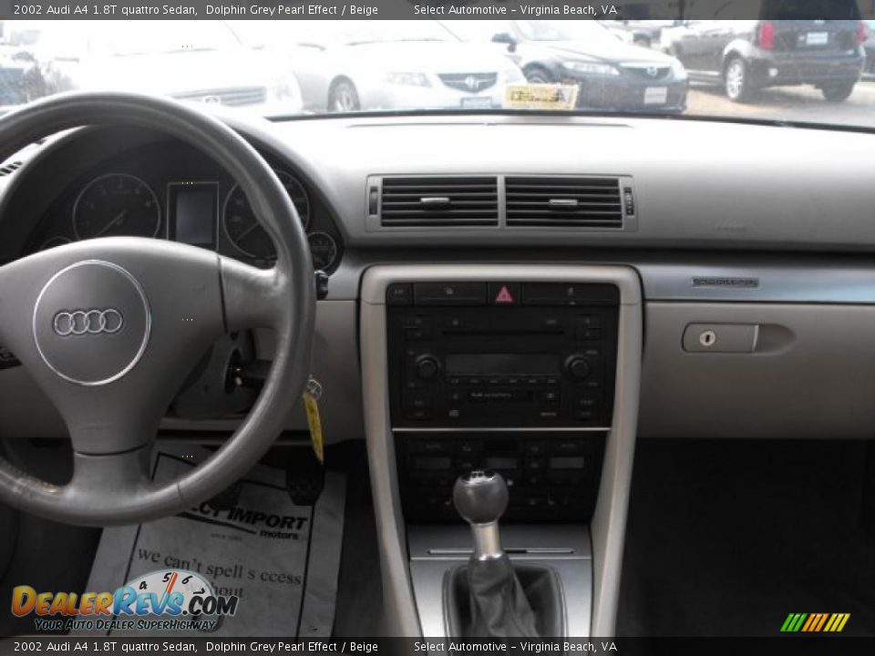 2002 Audi A4 1.8T quattro Sedan Dolphin Grey Pearl Effect / Beige Photo #12