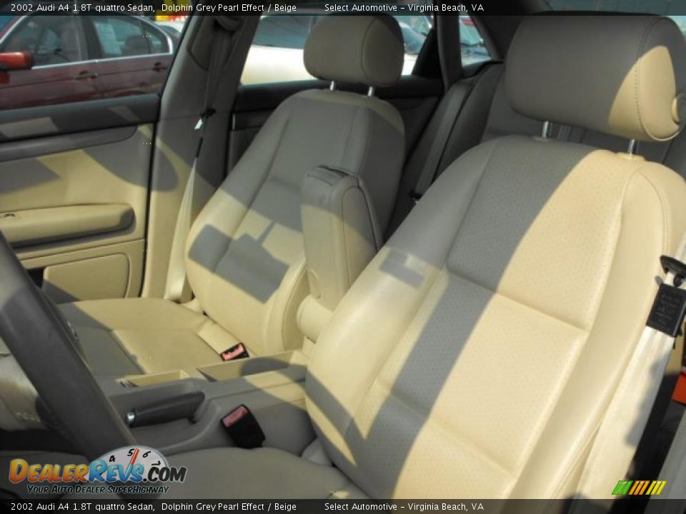 2002 Audi A4 1.8T quattro Sedan Dolphin Grey Pearl Effect / Beige Photo #15