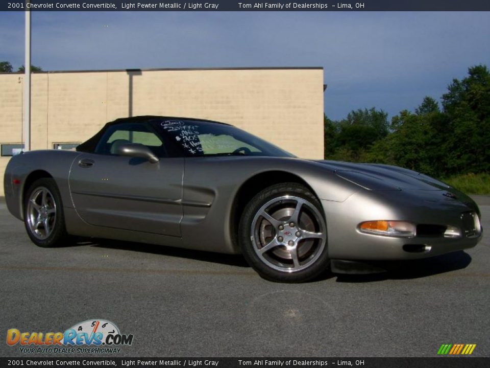 2001 Chevrolet Corvette Convertible Light Pewter Metallic / Light Gray Photo #2