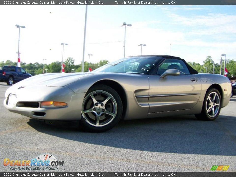 2001 Chevrolet Corvette Convertible Light Pewter Metallic / Light Gray Photo #7
