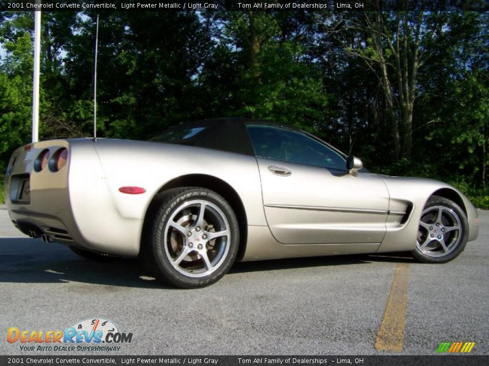 2001 Chevrolet Corvette Convertible Light Pewter Metallic / Light Gray Photo #8
