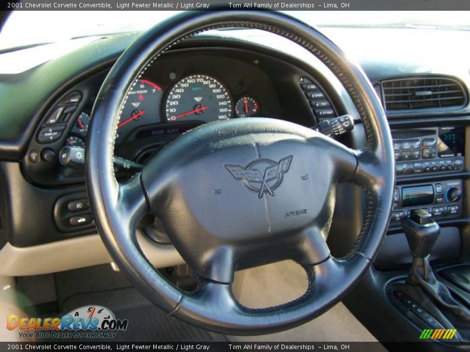 2001 Chevrolet Corvette Convertible Light Pewter Metallic / Light Gray Photo #19