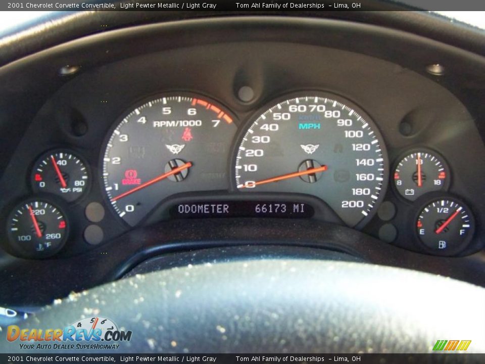 2001 Chevrolet Corvette Convertible Light Pewter Metallic / Light Gray Photo #20