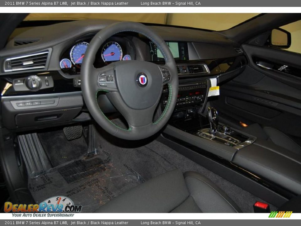 Black Nappa Leather Interior - 2011 BMW 7 Series Alpina B7 LWB Photo #15