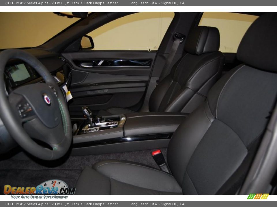 Black Nappa Leather Interior - 2011 BMW 7 Series Alpina B7 LWB Photo #16
