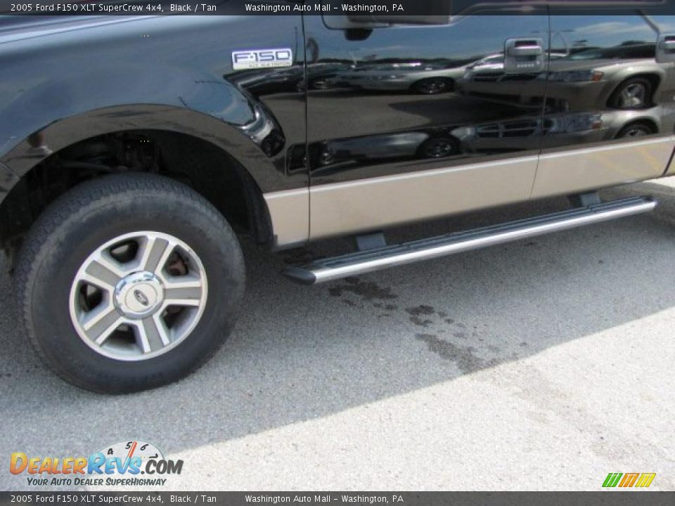 2005 Ford F150 XLT SuperCrew 4x4 Black / Tan Photo #3